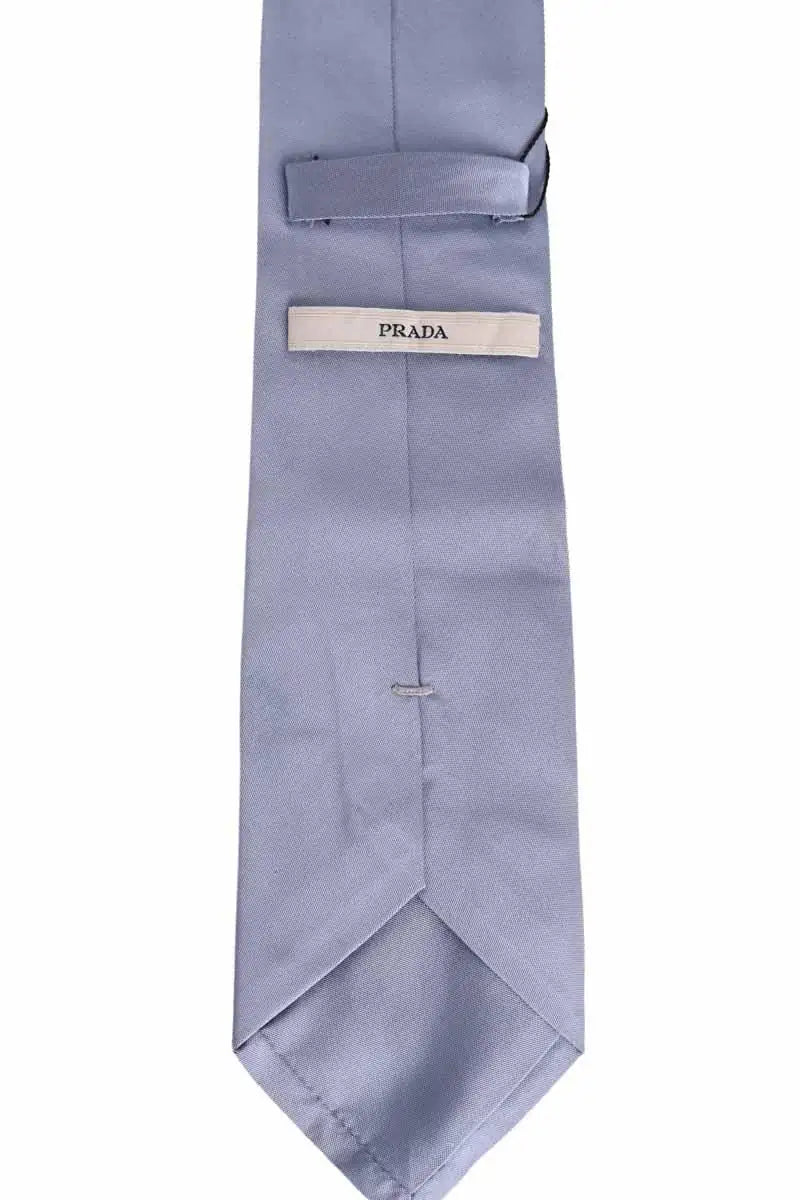 Cravate Prada Bleu en Soie