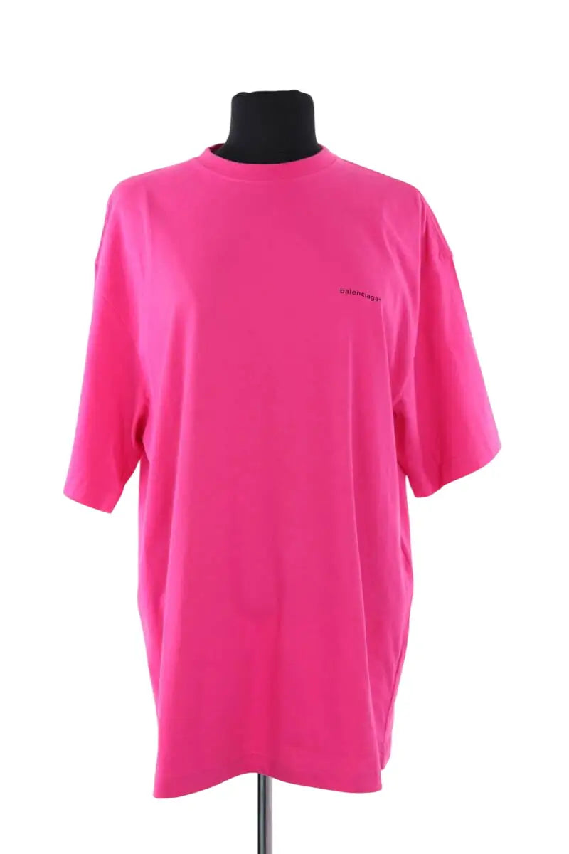 T-shirt Balenciaga Rose en Coton, taille XS - Seconde Main