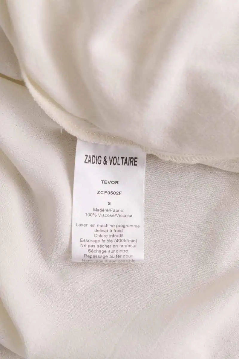 Chemise Zadig & Voltaire Tevor Ecru en Viscose