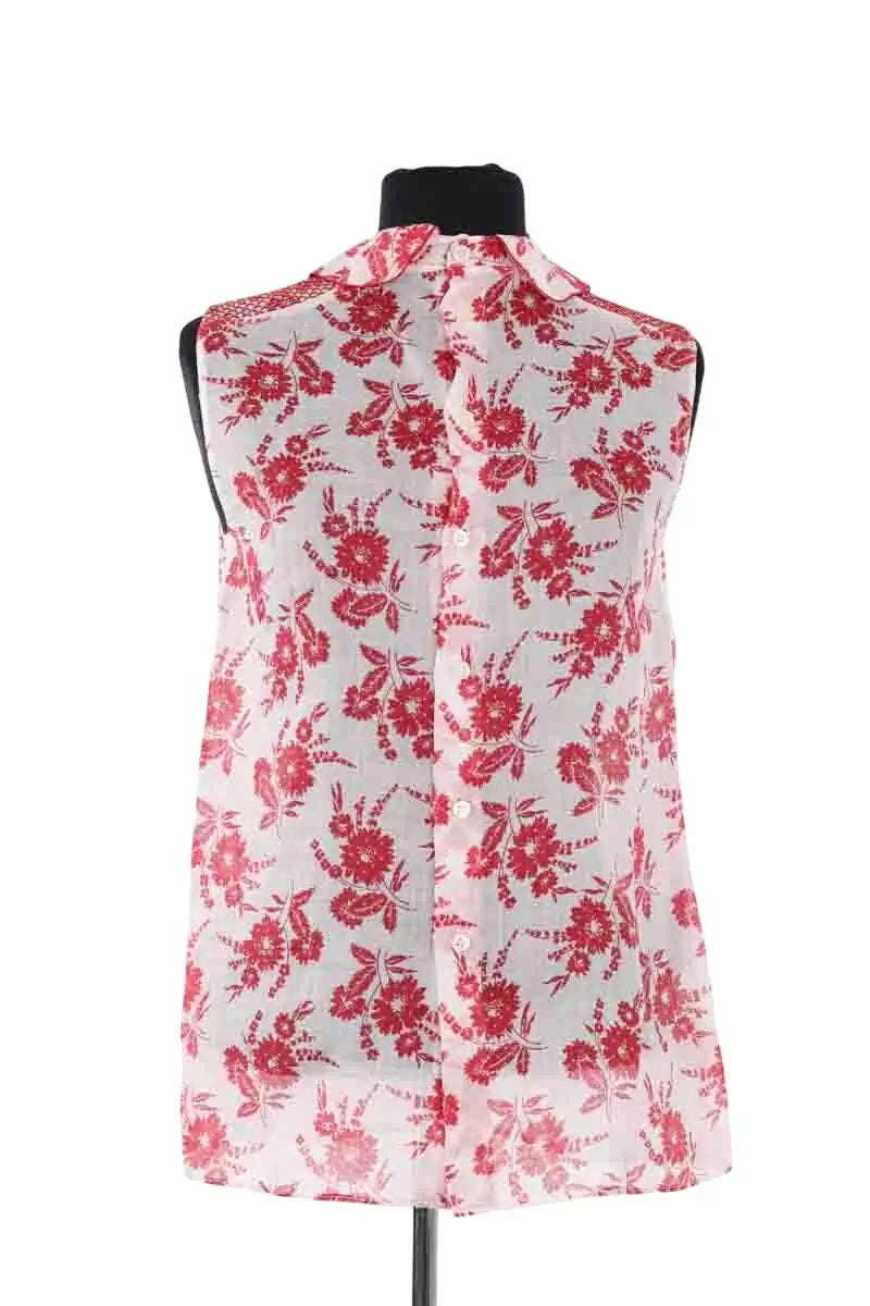 Top sans manche Miu Miu Rouge en Coton, taille S - Seconde Main