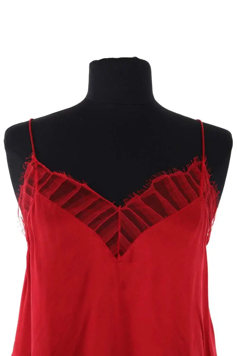 Top sans manche Iro Berwyn Rouge en Soie