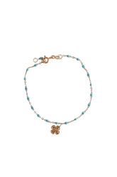 Bracelet Gigi Clozeau Lucky Trèfle Doré en Or rose - Seconde Main