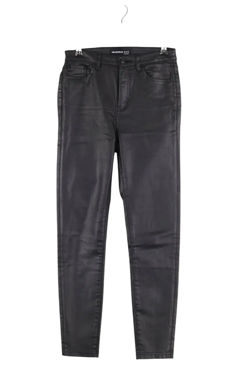Pantalon slim The Kooples Noir en Viscose, taille S - Seconde Main