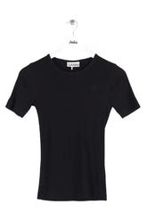 T-shirt Ganni Noir en Coton, taille XXS - Seconde Main