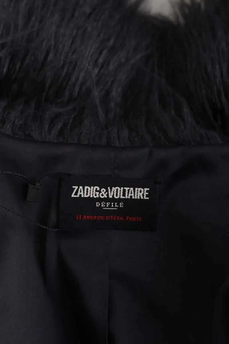 Manteau Zadig & Voltaire Freddie Anthracite en Fausse fourrure