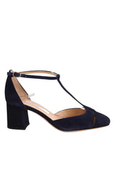 Talons Charles Kammer Bleu en Daim, taille 38 - Seconde Main