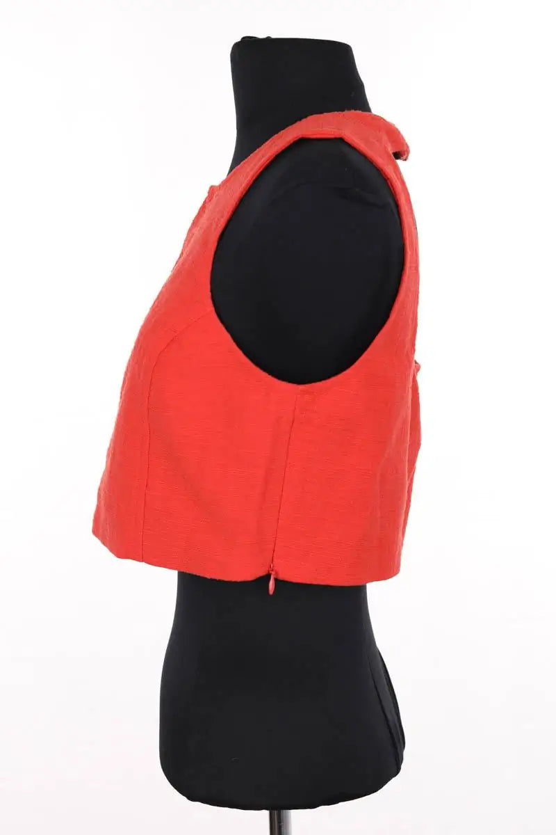 Top sans manche Ba&Sh Rouge en Coton