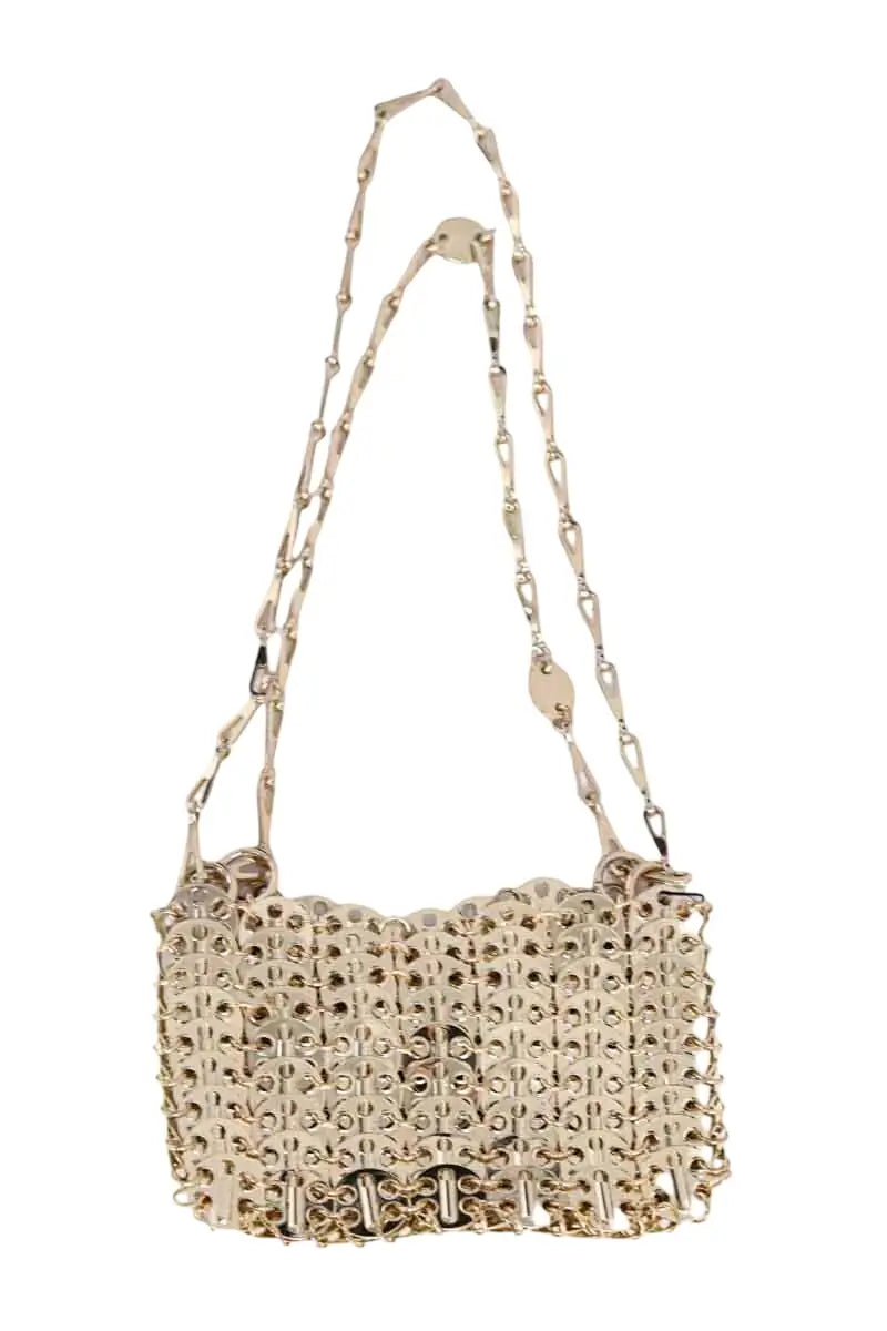 Mini sac Paco Rabanne Nano 1969 Doré en Métal - Seconde Main