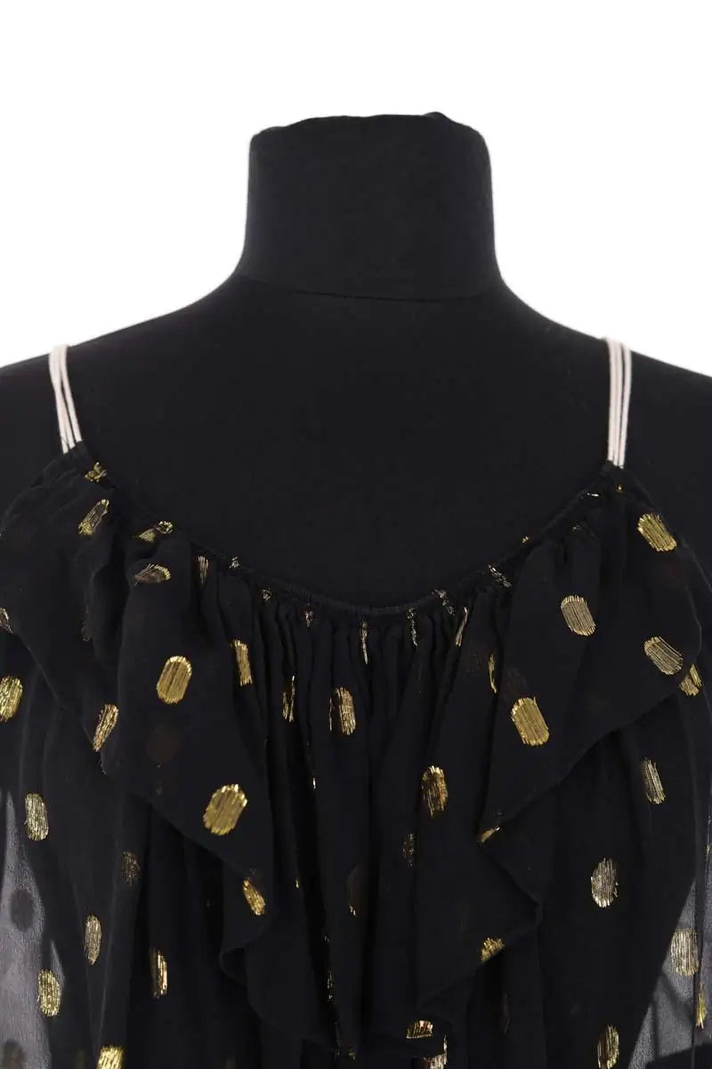 Top sans manche Isabel Marant Étoile Noir en Soie