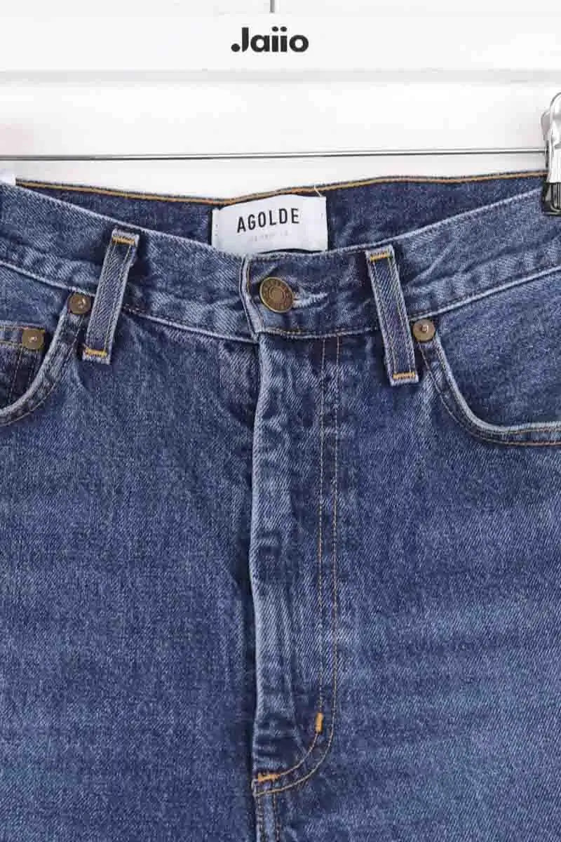 Jean droit Agolde Bleu en Coton