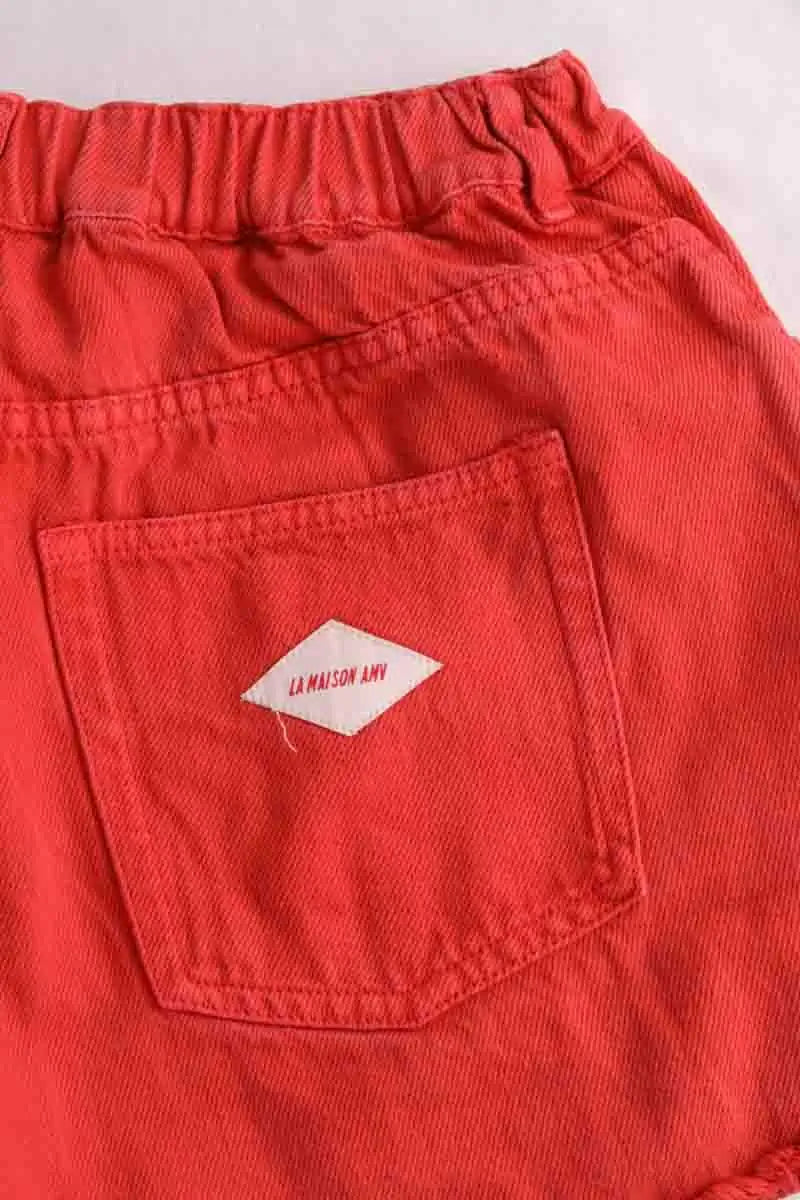 Mini short American Vintage Orange en Coton