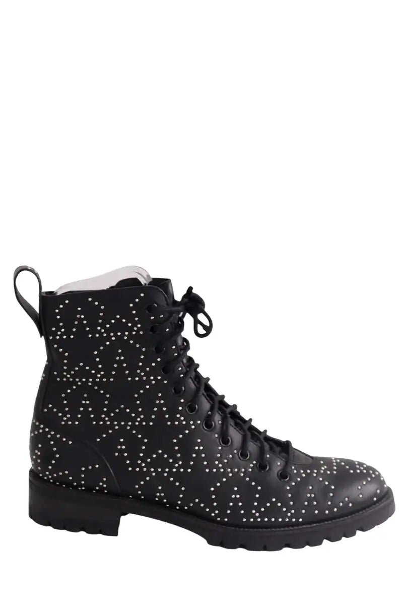 Boots à lacets Jimmy Choo Noir en Cuir, taille 40 - Seconde Main