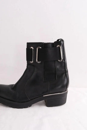 Boots à boucles Baldinini Noir en Cuir
