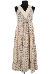 Robe Leon & Harper Ecru en Coton, taille S - Seconde Main