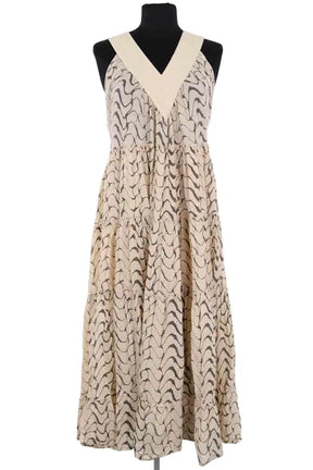 Robe Leon & Harper Ecru en Coton, taille S - Seconde Main