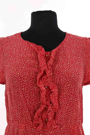 Robe Sandro Rouge en Soie