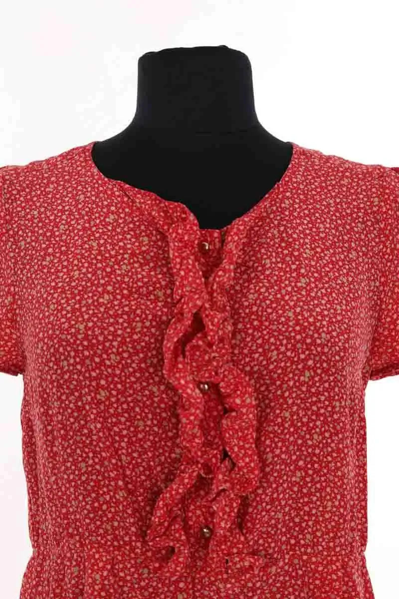 Robe Sandro Rouge en Soie