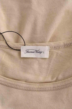 Top American Vintage Beige en Coton
