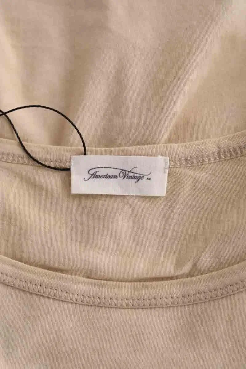 Top American Vintage Beige en Coton