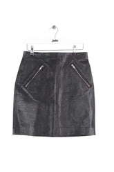 Mini jupe Maje Noir en Cuir, taille M - Seconde Main
