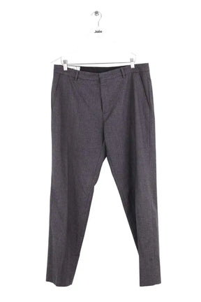 Pantalon droit Ami Anthracite en Laine, taille M - Seconde Main
