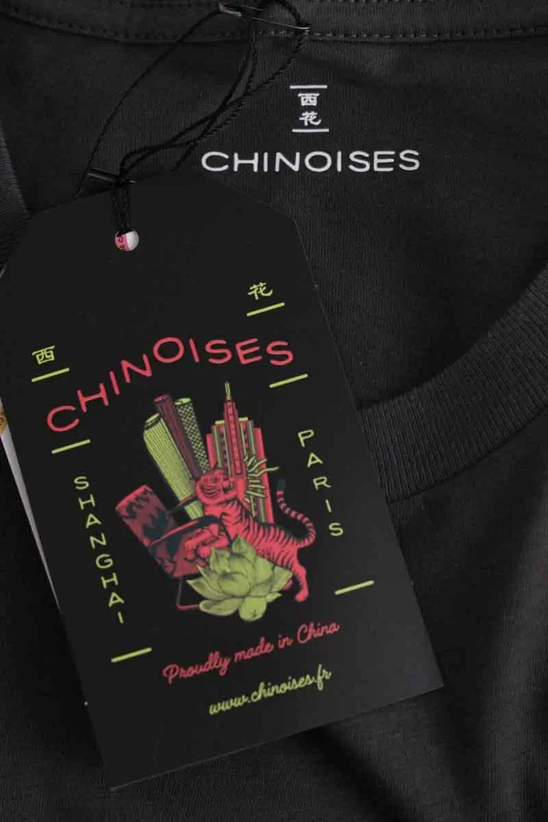 T-shirt CHINOISES by Voyageuses Kaki en Coton