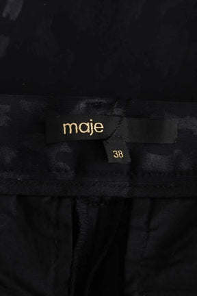Pantalon Maje Noir en Synthétique