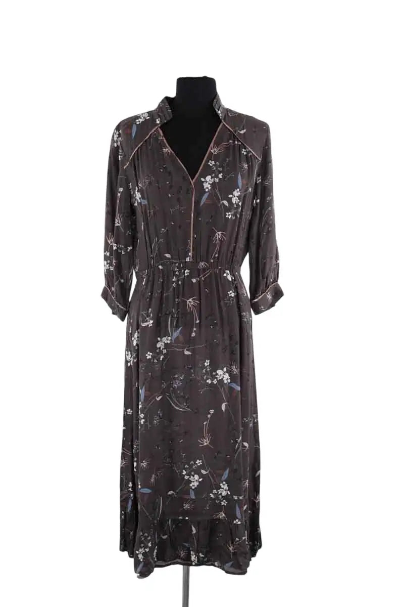 Robe Ba&Sh Faustine Gris en Synthétique, taille S - Seconde Main