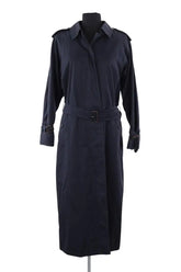Trench-coat Burberry Marine en Coton, taille M - Seconde Main