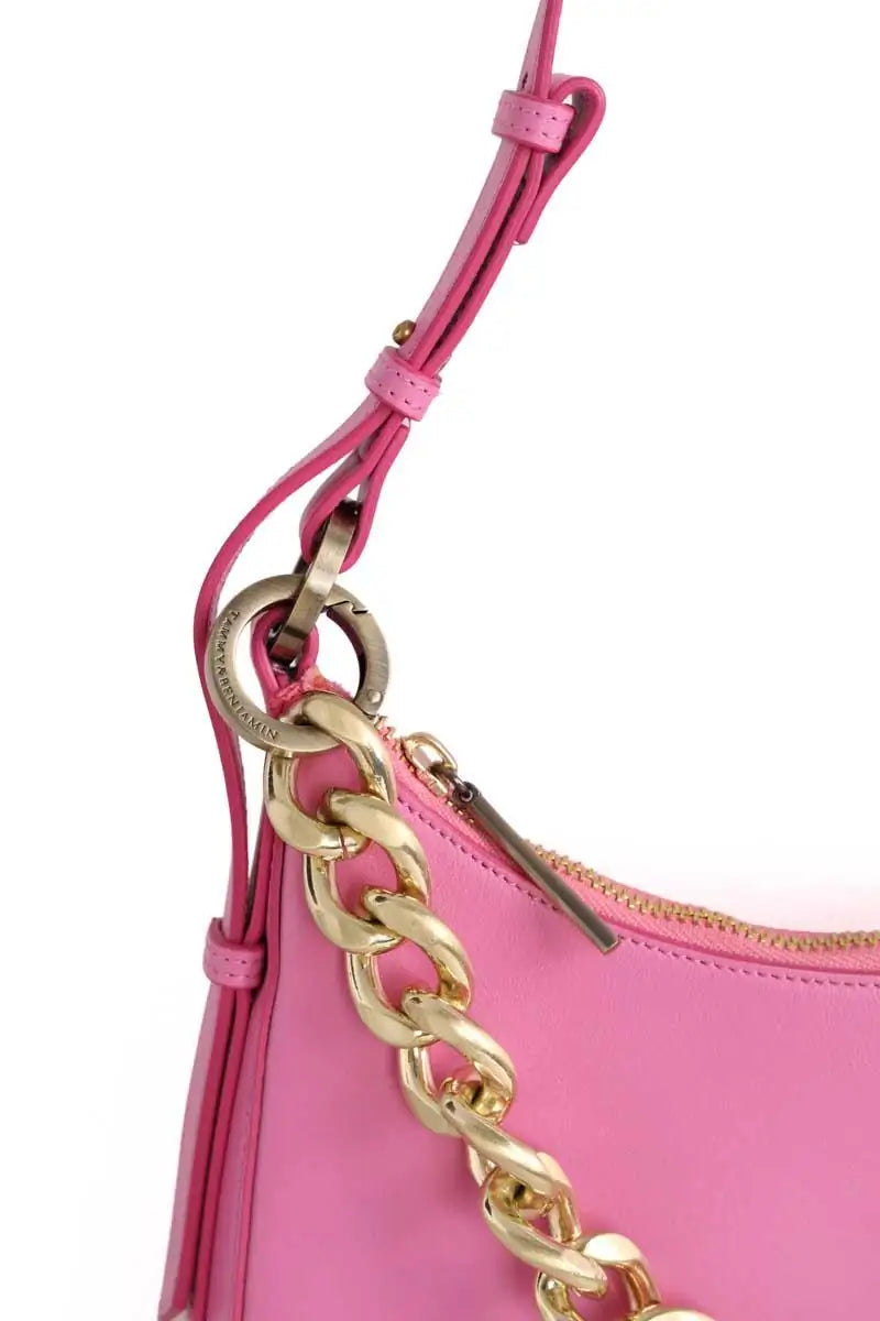 Sac porté épaule Tammy & Benjamin Rose en Cuir