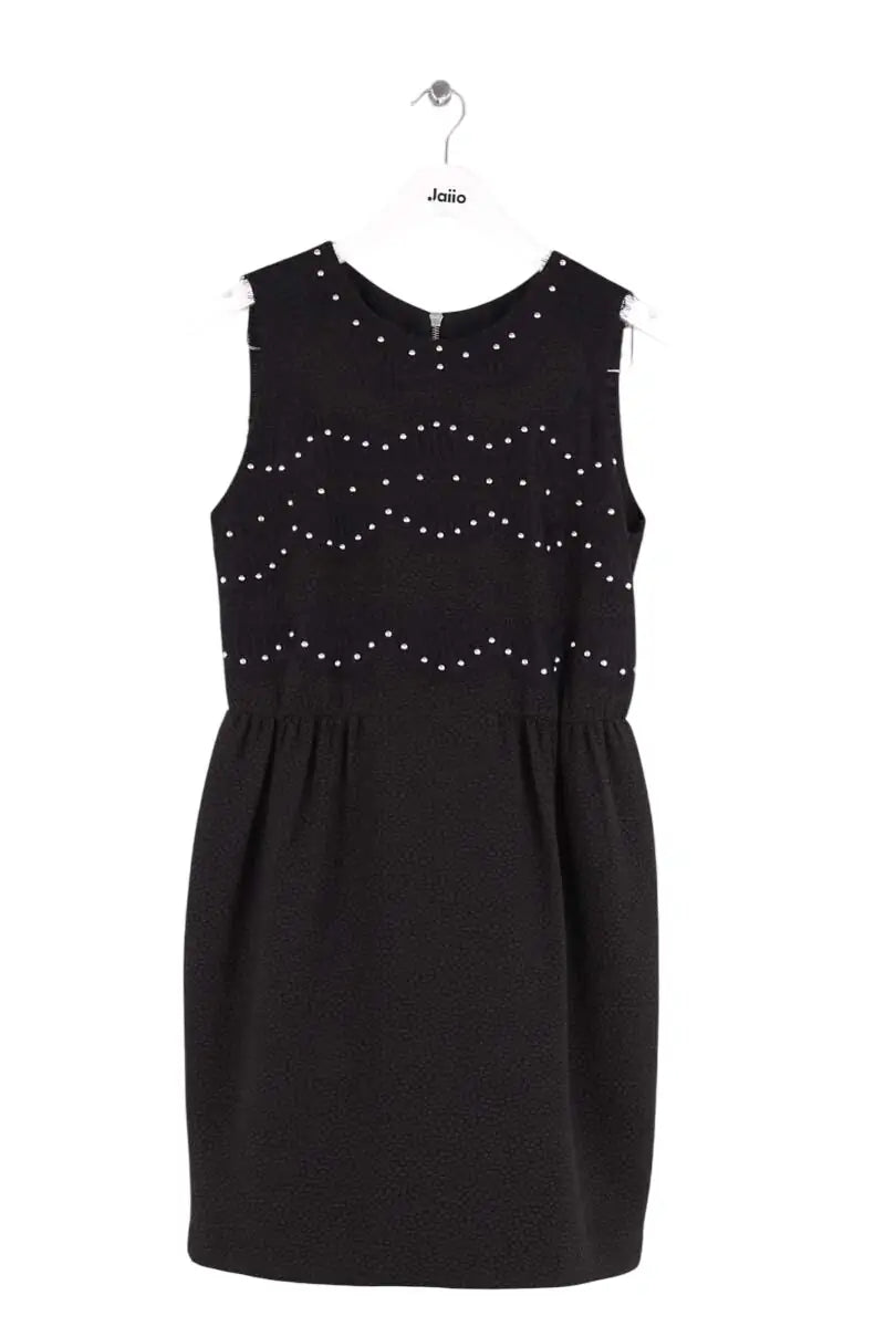 Robe Sandro Noir en Synthétique, taille XS - Seconde Main