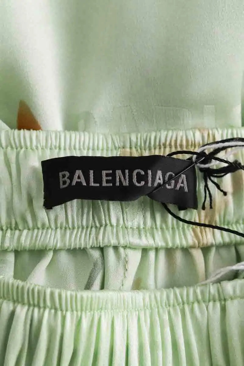 Pantalon Balenciaga Vert en Soie