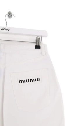 Mini jupe Miu Miu Blanc en Coton