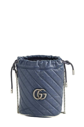 Sac à bandoulière Gucci GG Marmont Chain Bucket Marine