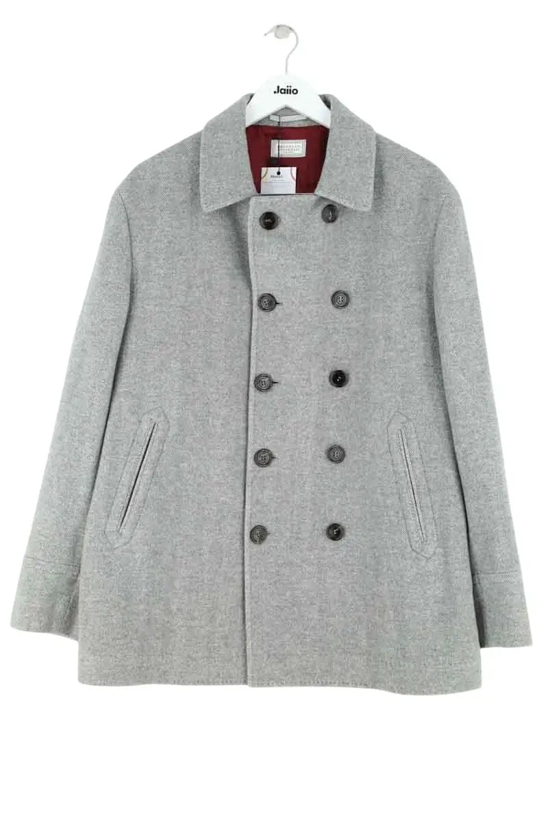 Manteau Brunello Cucinelli Gris en Laine, taille M - Seconde Main