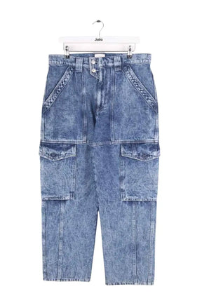 Jean large Isabel Marant Bleu en Coton, taille M - Seconde Main