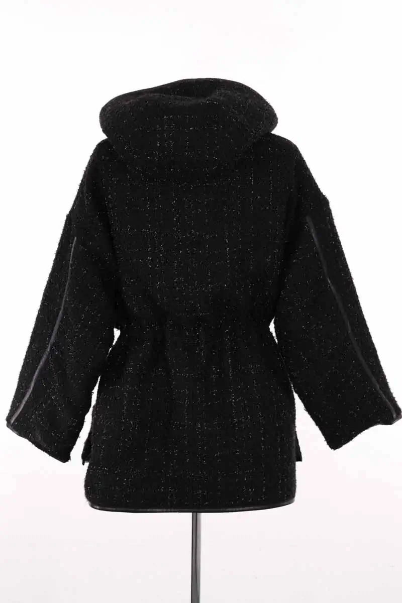 Manteau Maje Noir en Synthétique