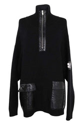 Pull Courrèges Noir en Coton, taille M - Seconde Main