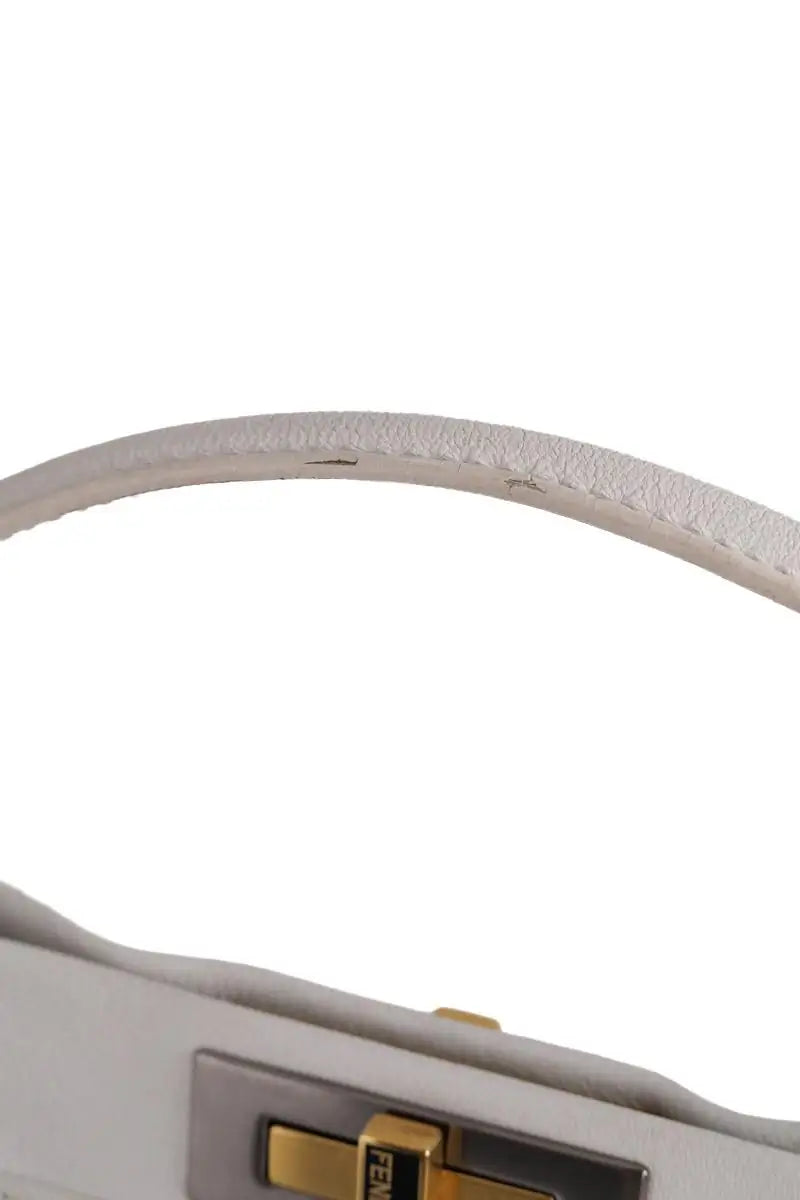 Sac à bandoulière Fendi Peekaboo Medium Blanc en Cuir
