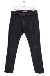 Jean droit Ba&Sh Noir en Coton, taille M - Seconde Main