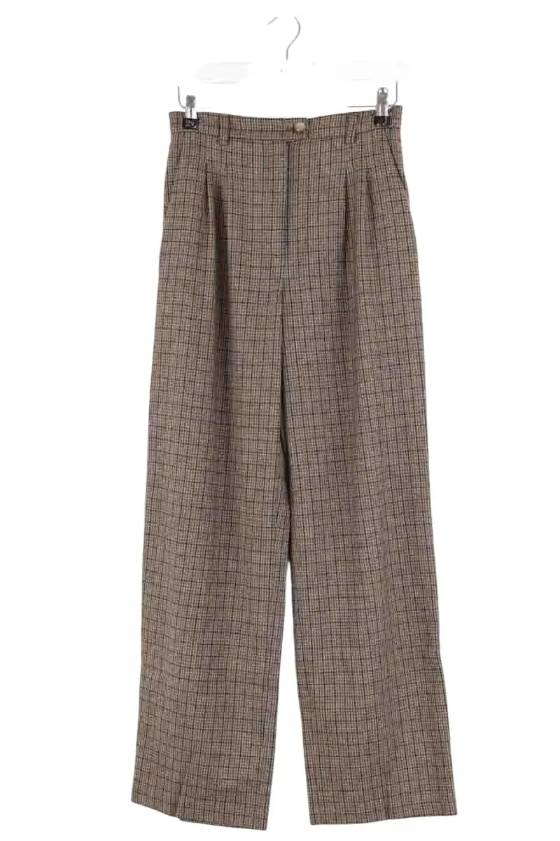 Pantalon droit Rouje Marron en Laine, taille S - Seconde Main