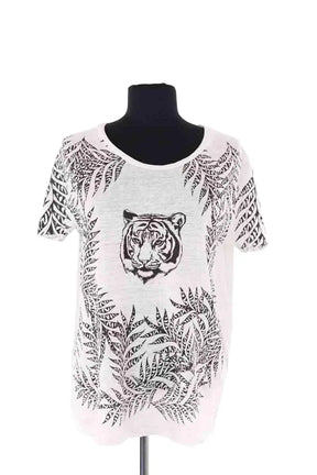 T-shirt Sandro Blanc en Soie, taille M - Seconde Main