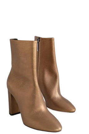 Boots Saint Laurent Doré en Cuir