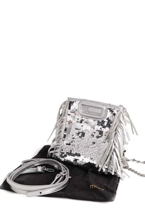 Sac à bandoulière Maje Argent en Cuir