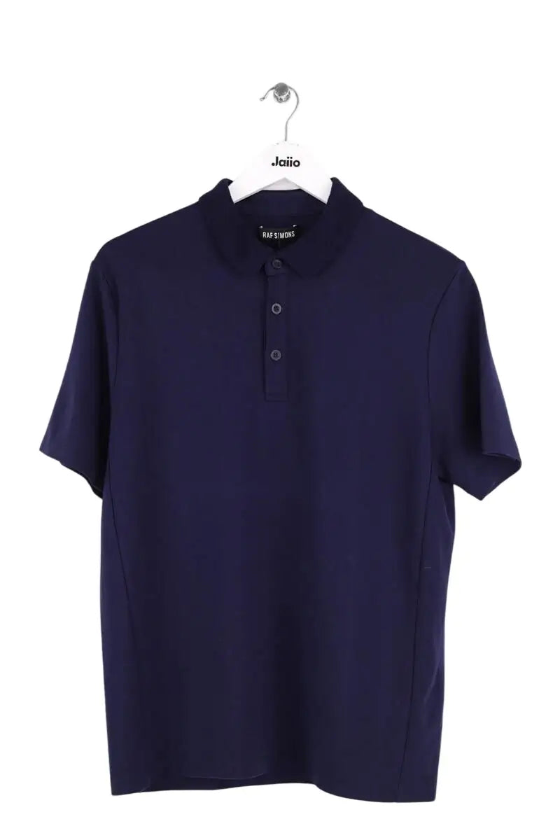 Polo Raf Simons Bleu en Viscose, taille L - Seconde Main