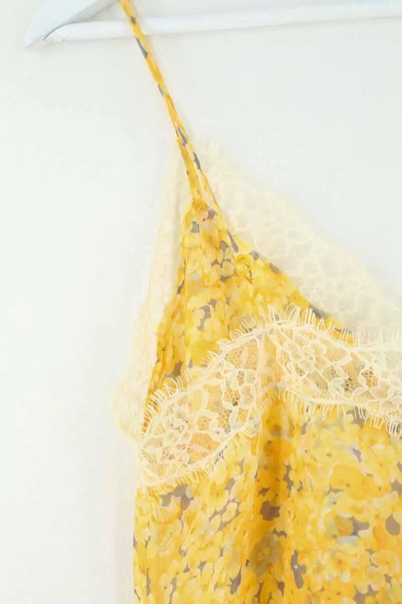 Top sans manche The Kooples Jaune en Soie
