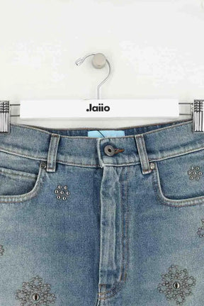 Mini jupe Max Mara Bleu en Coton