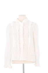 Chemise Sézane Blanc en Coton, taille M - Seconde Main