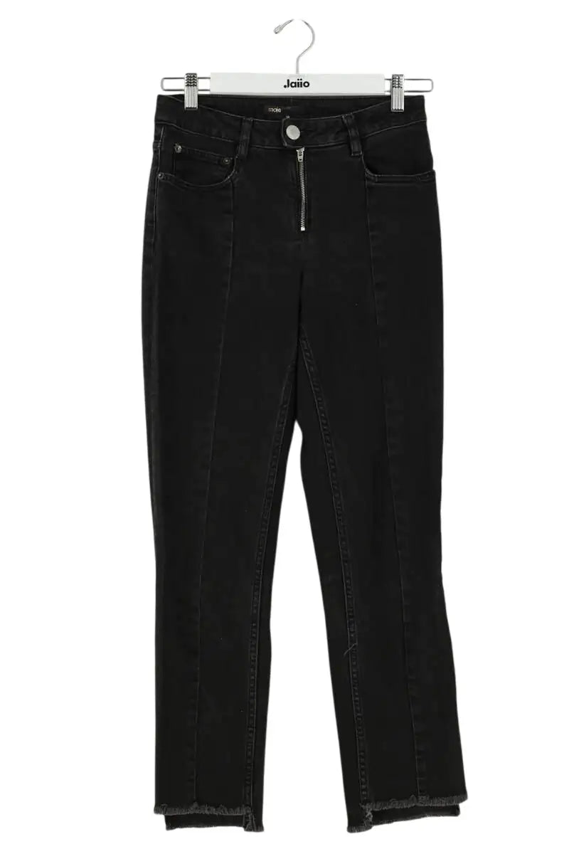 Jean droit Maje Noir en Coton, taille S - Seconde Main