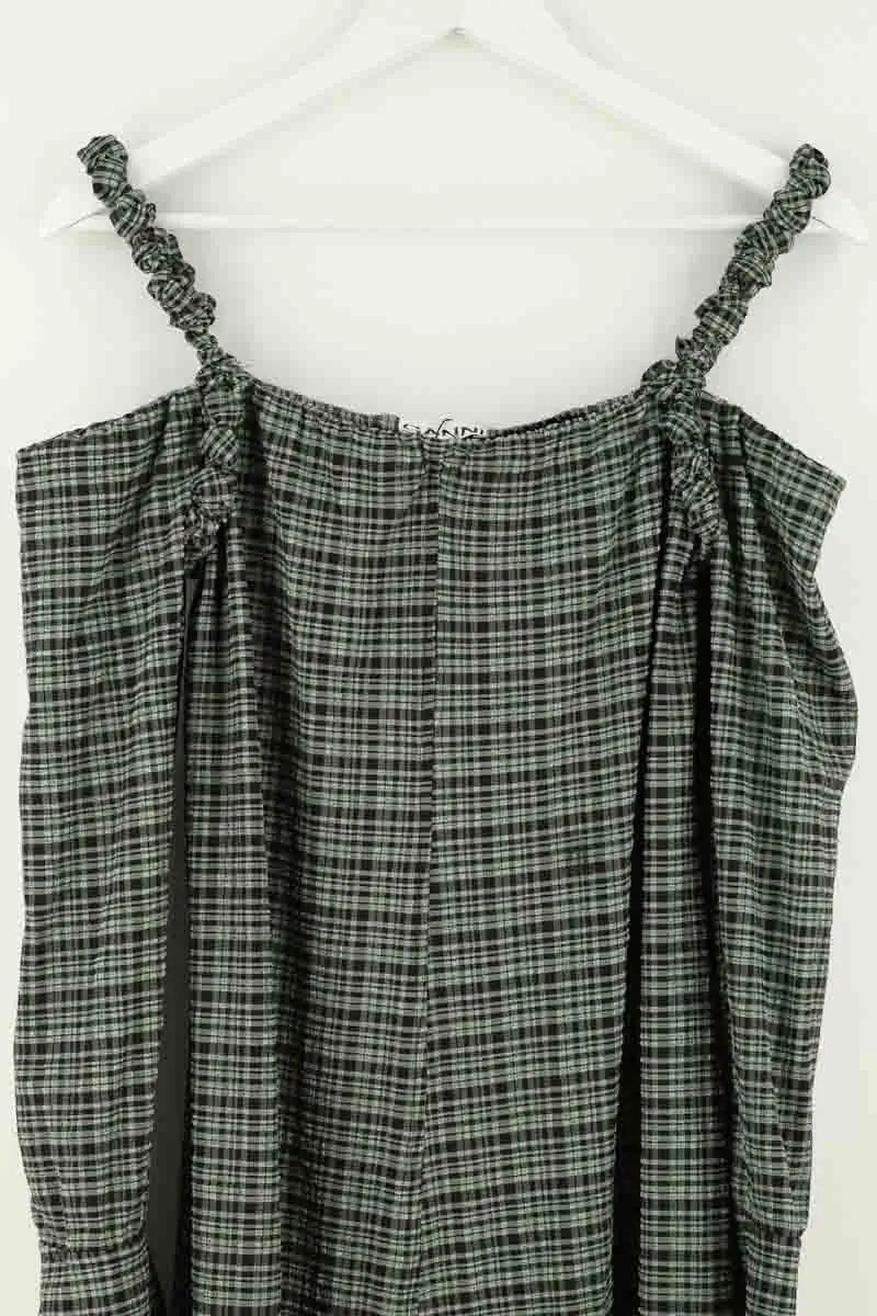 Robe Ganni Vert en Synthétique
